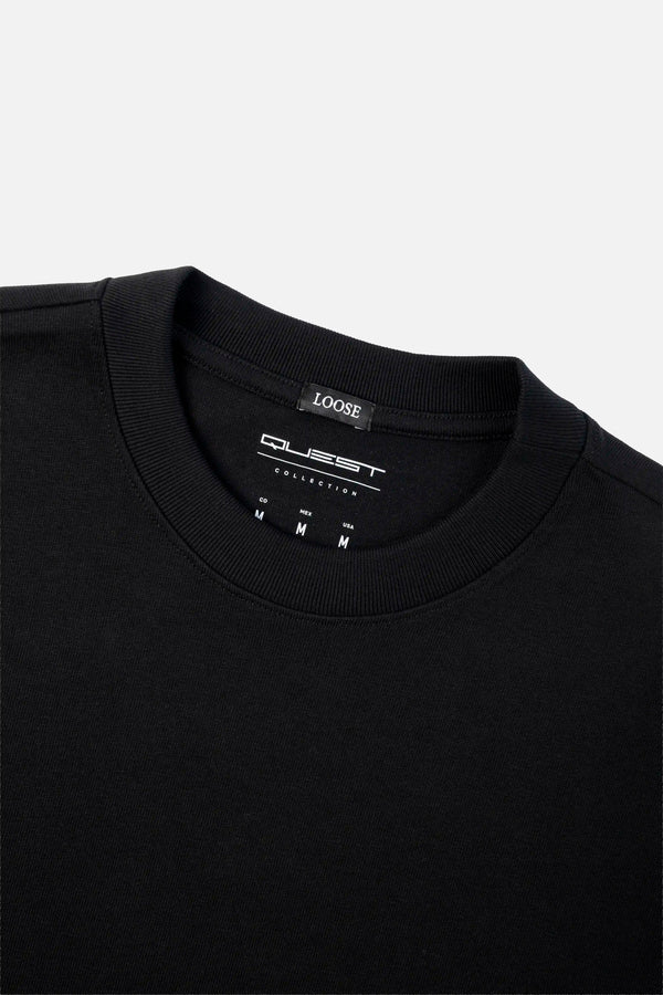 CAMISETA MANGA CORTA COLOR NEGRO