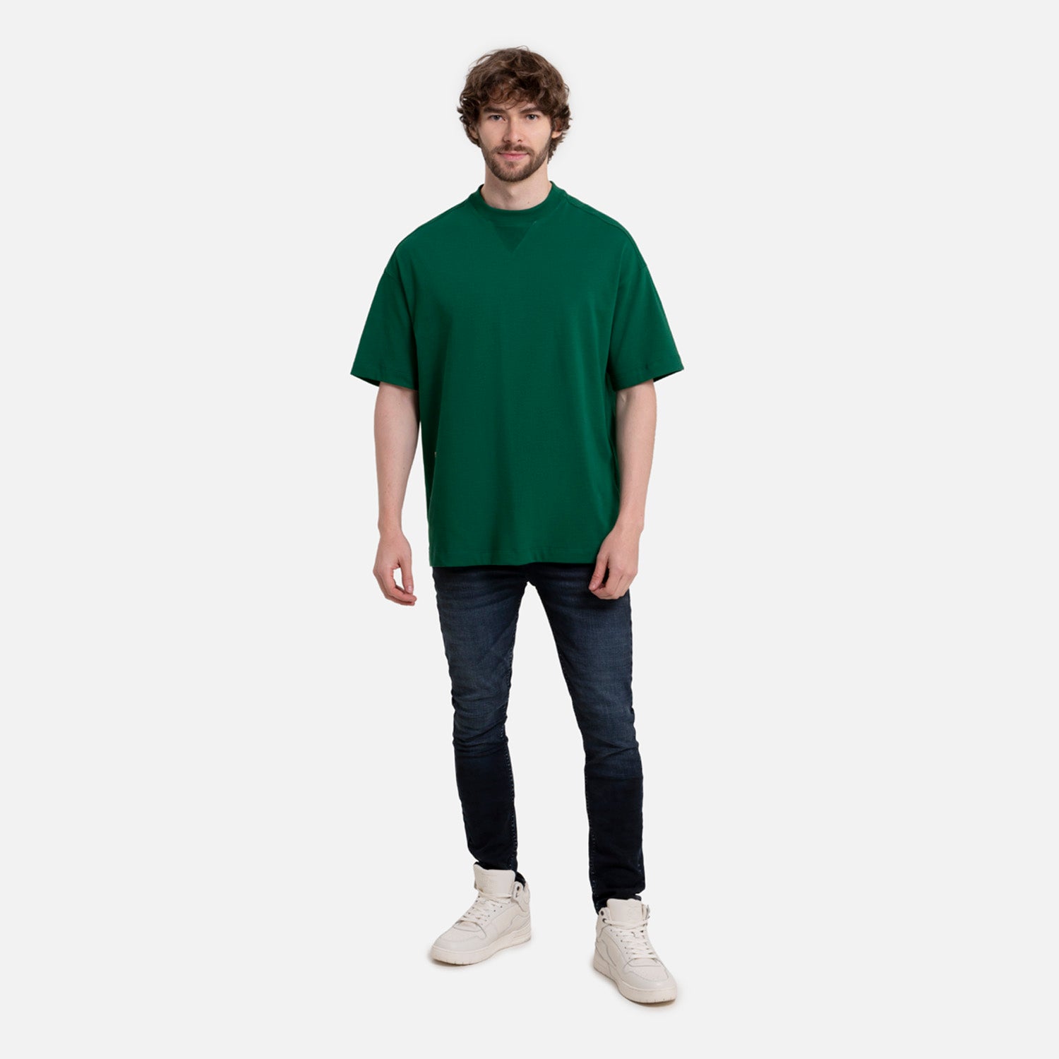 CAMISETA MANGA CORTA COLOR VERDE PRADERA