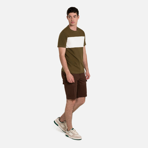 CAMISETA MANGA CORTA COLOR DARK OLIVA