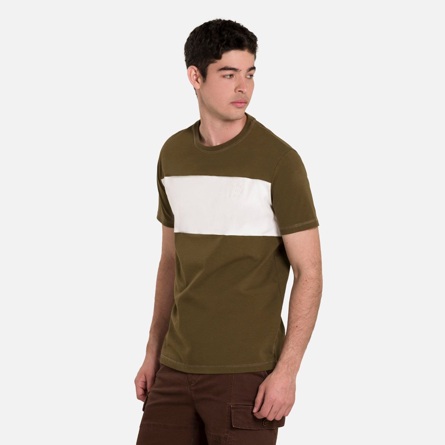 CAMISETA MANGA CORTA COLOR DARK OLIVA