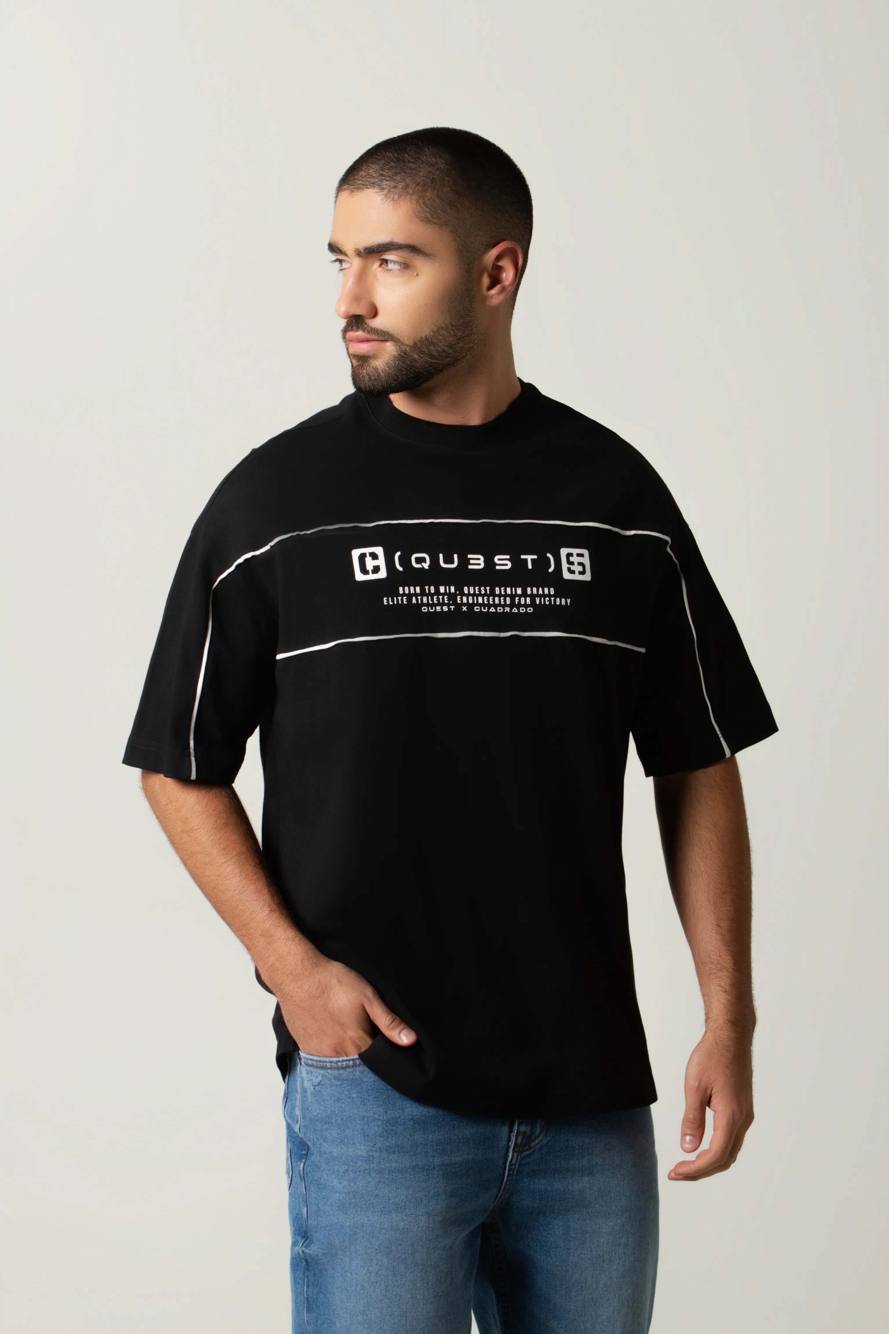 CAMISETA MANGA CORTA COLOR NEGRO
