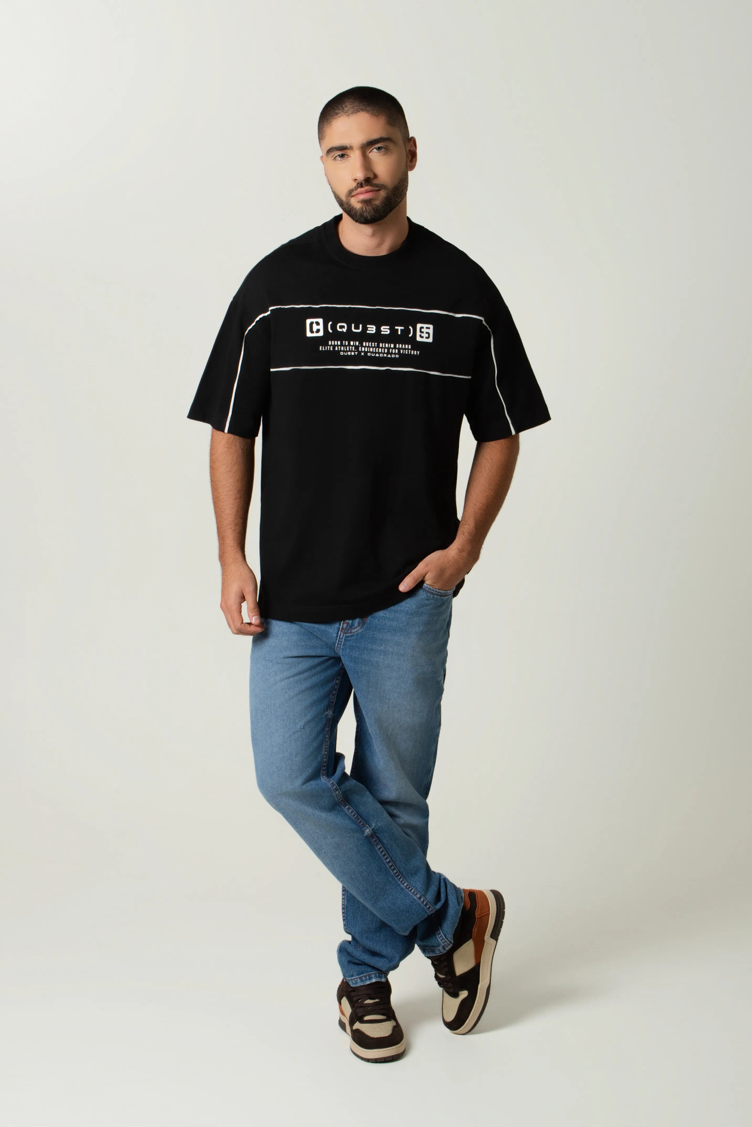CAMISETA MANGA CORTA COLOR NEGRO