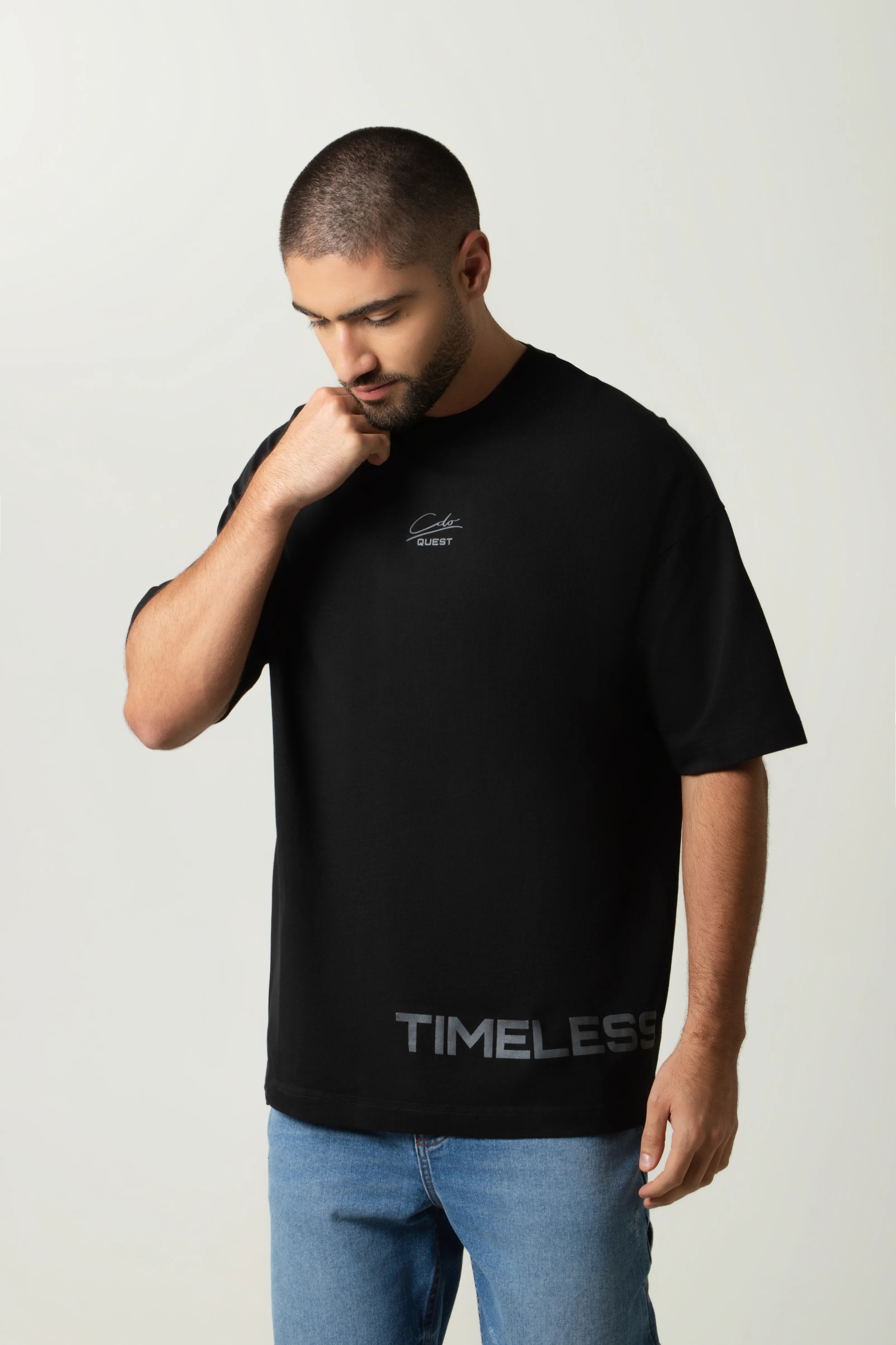 CAMISETA MANGA CORTA COLOR NEGRO