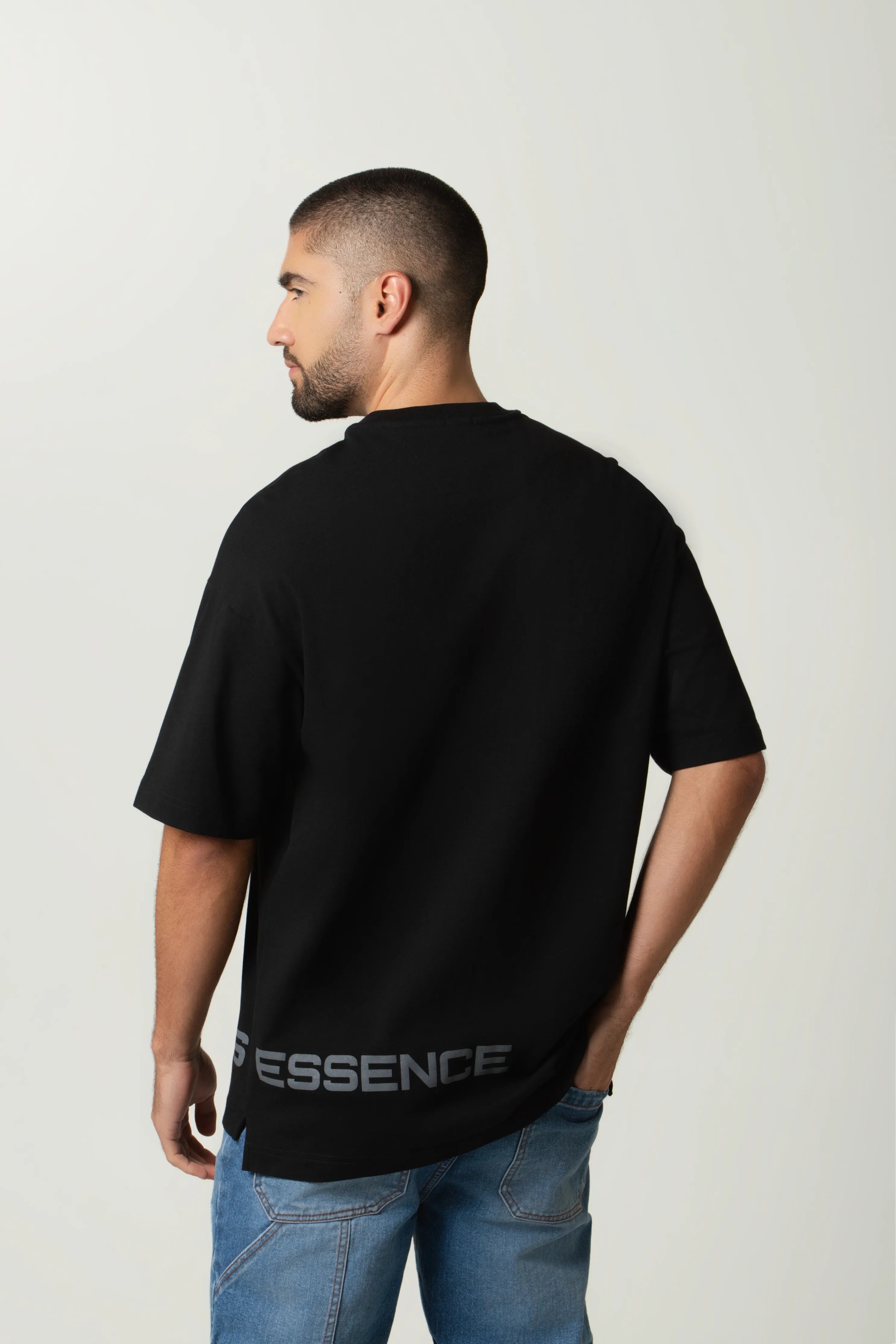CAMISETA MANGA CORTA COLOR NEGRO