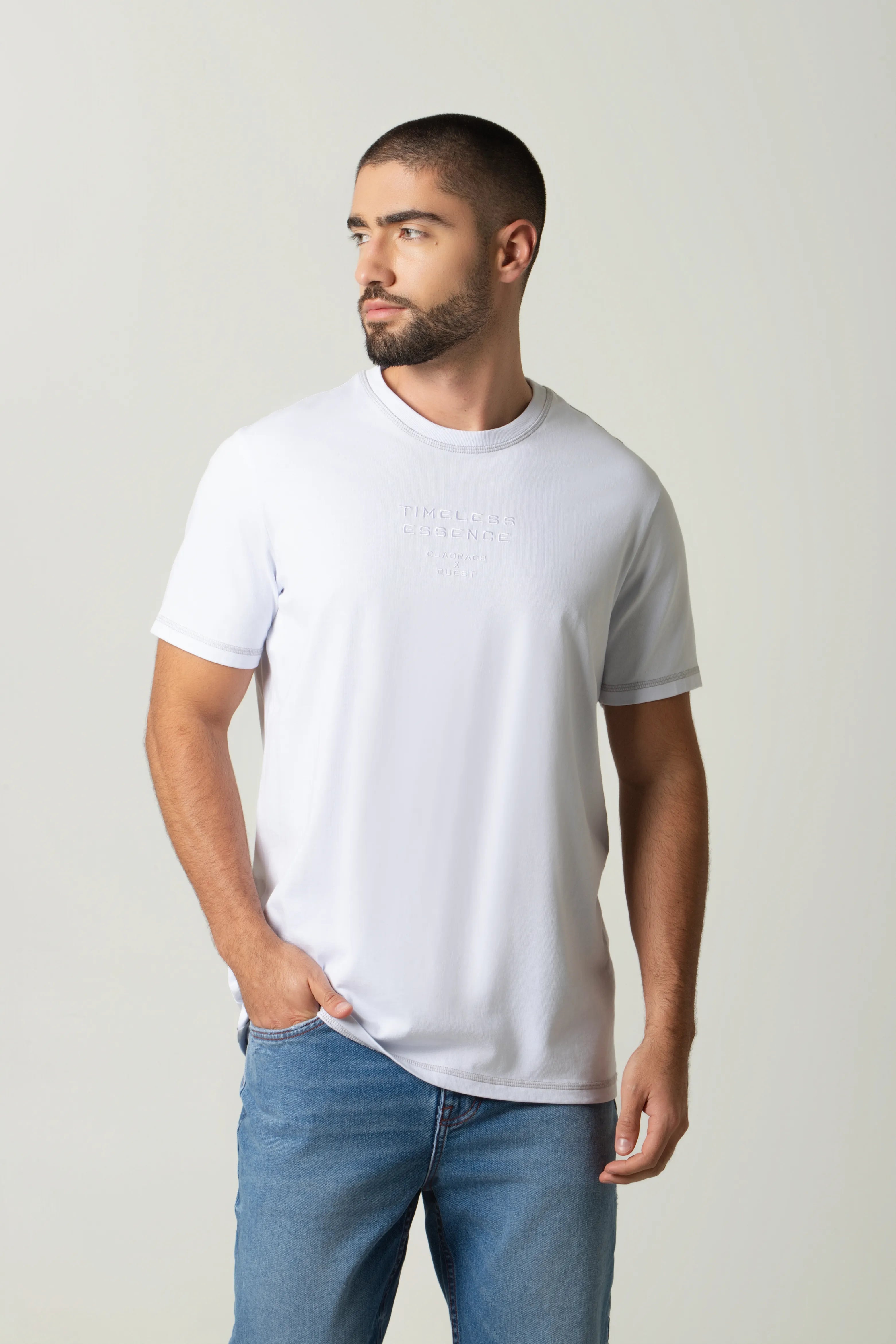 CAMISETA MANGA CORTA COLOR BLANCO OPTICO