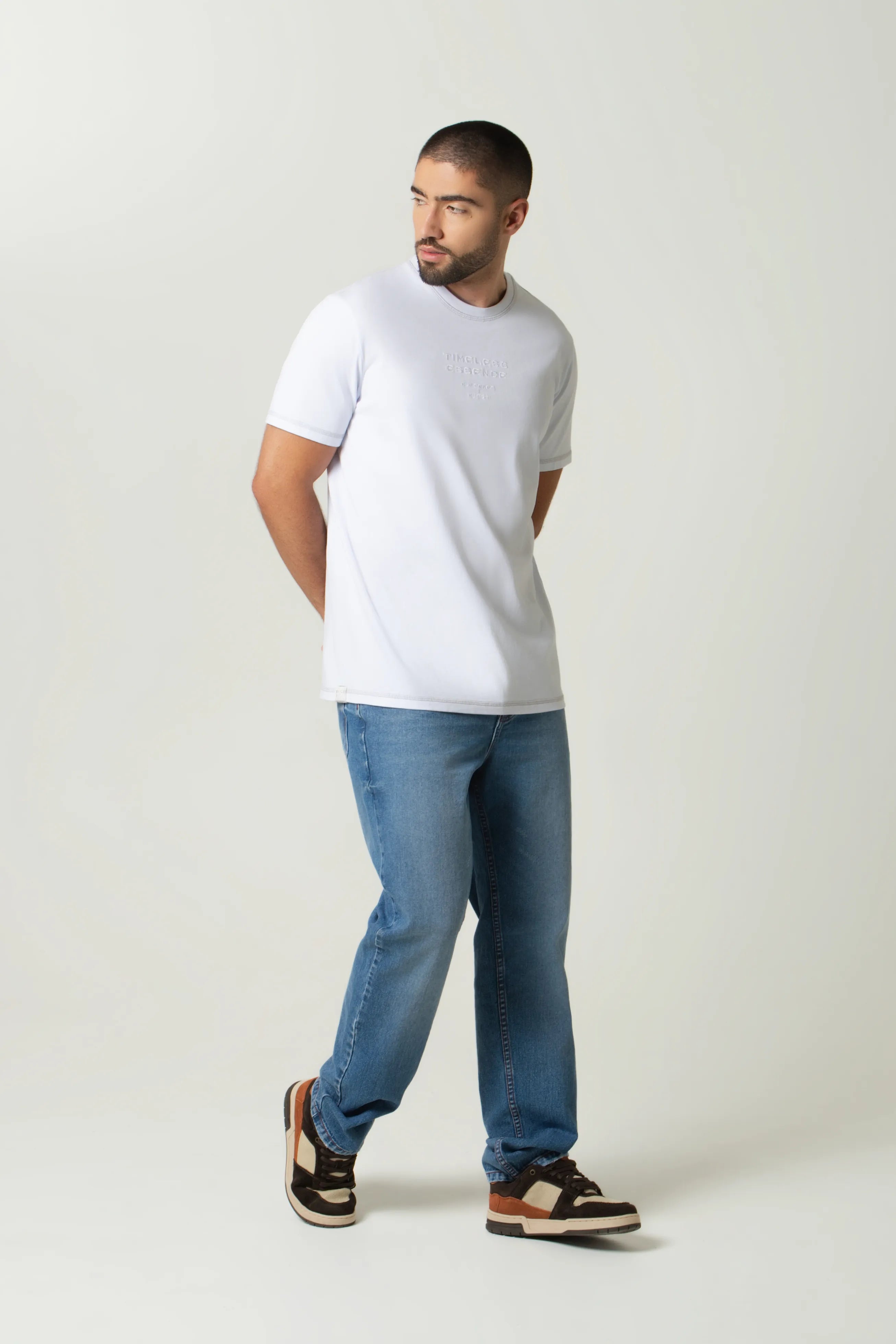 CAMISETA MANGA CORTA COLOR BLANCO OPTICO