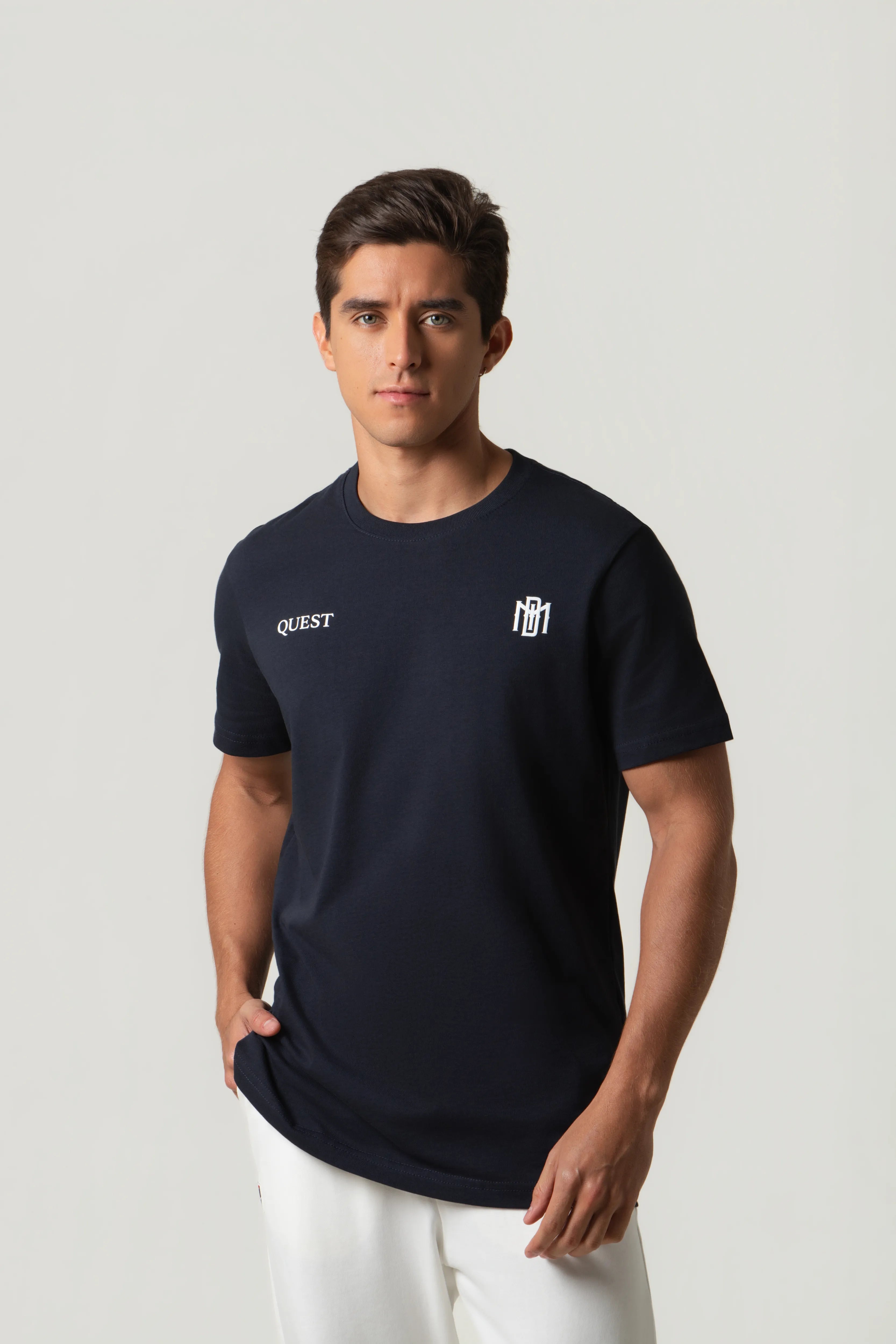 CAMISETA MANGA CORTA COLOR AZUL OSCURO