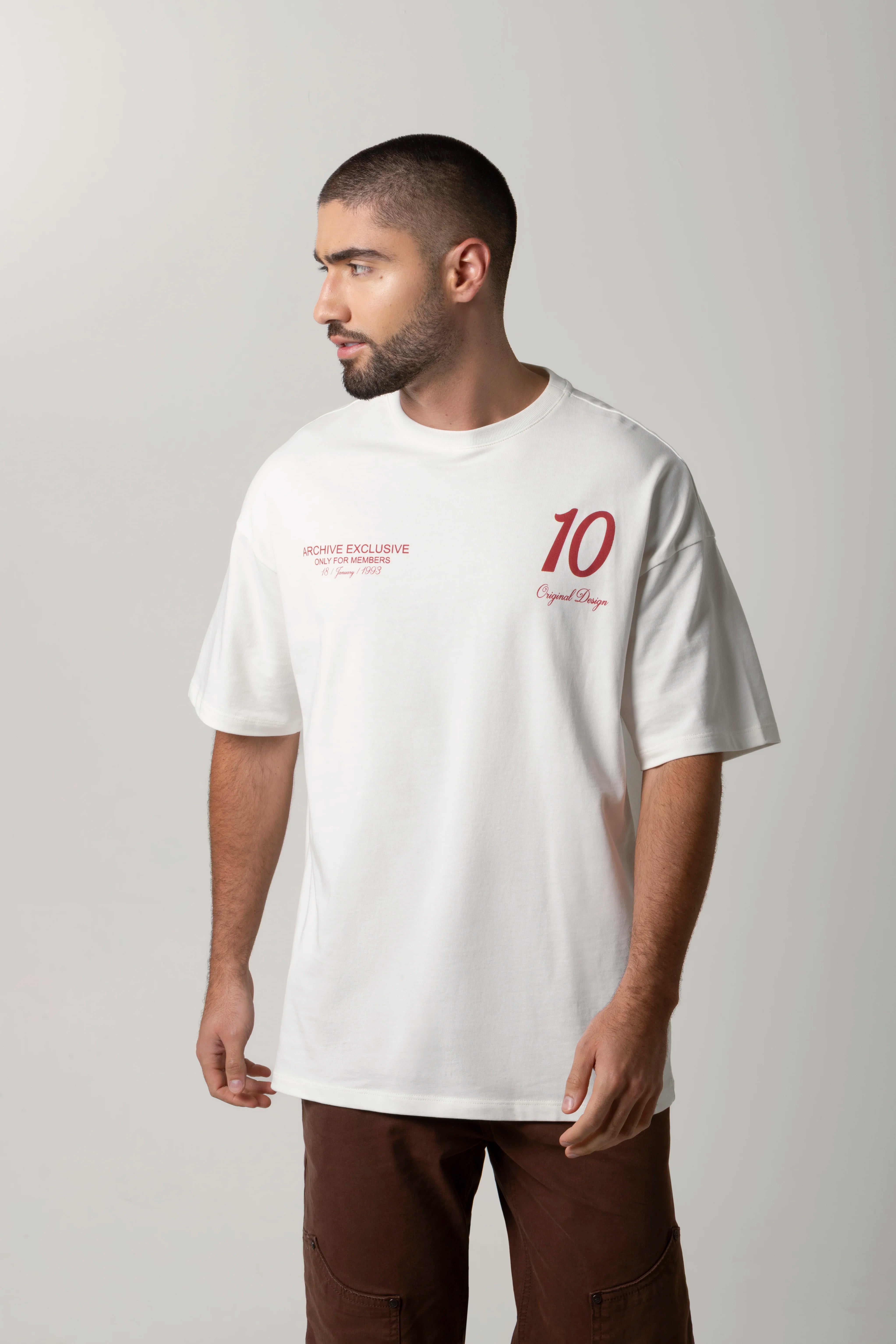 CAMISETA MANGA CORTA COLOR IVORY