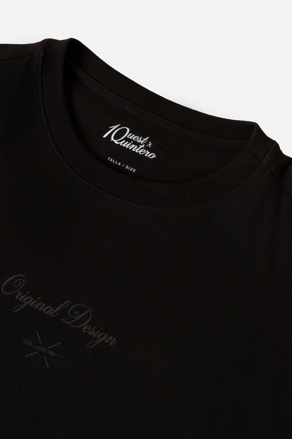 CAMISETA MANGA CORTA COLOR NEGRO