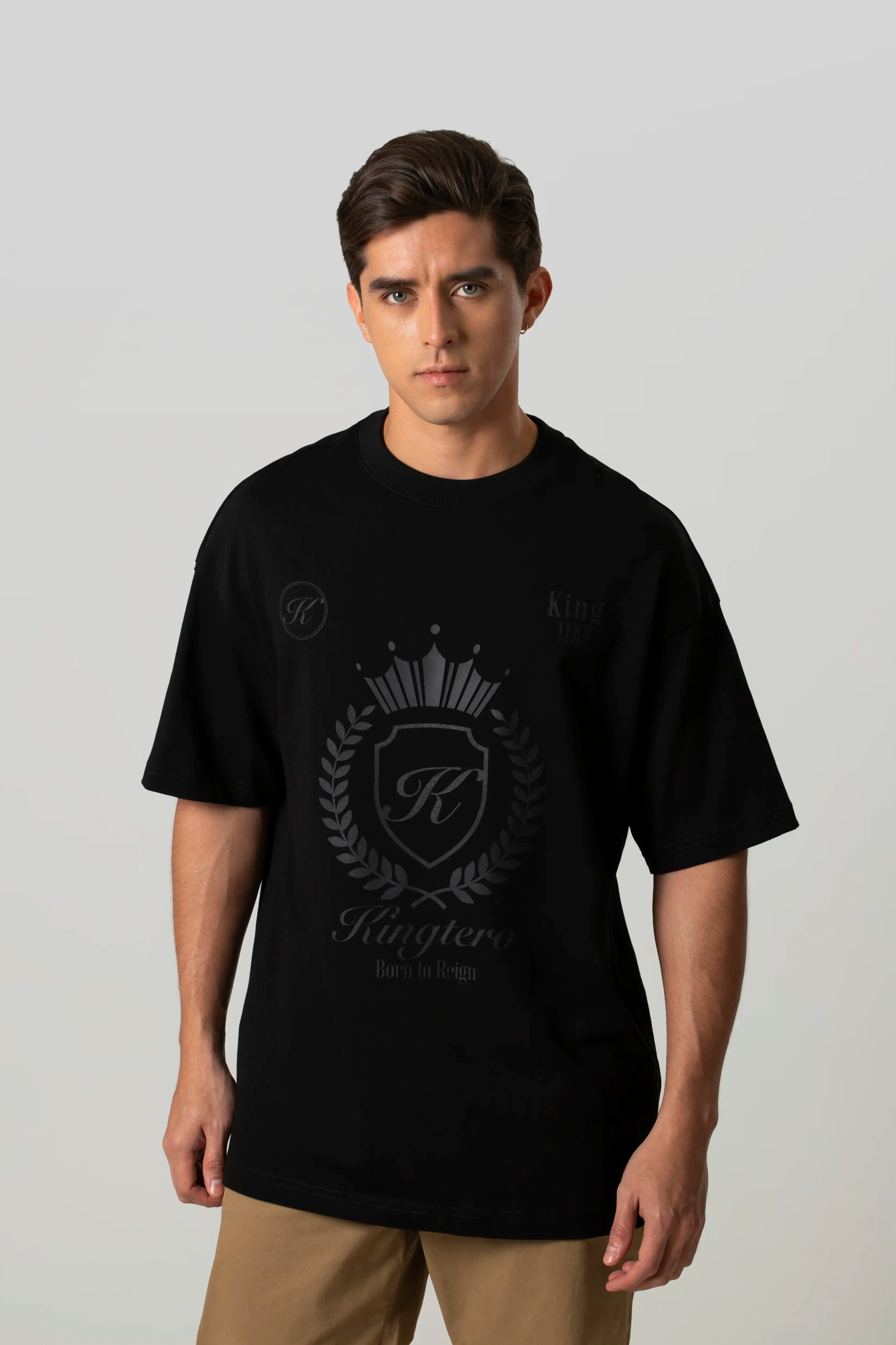 CAMISETA MANGA CORTA COLOR NEGRO