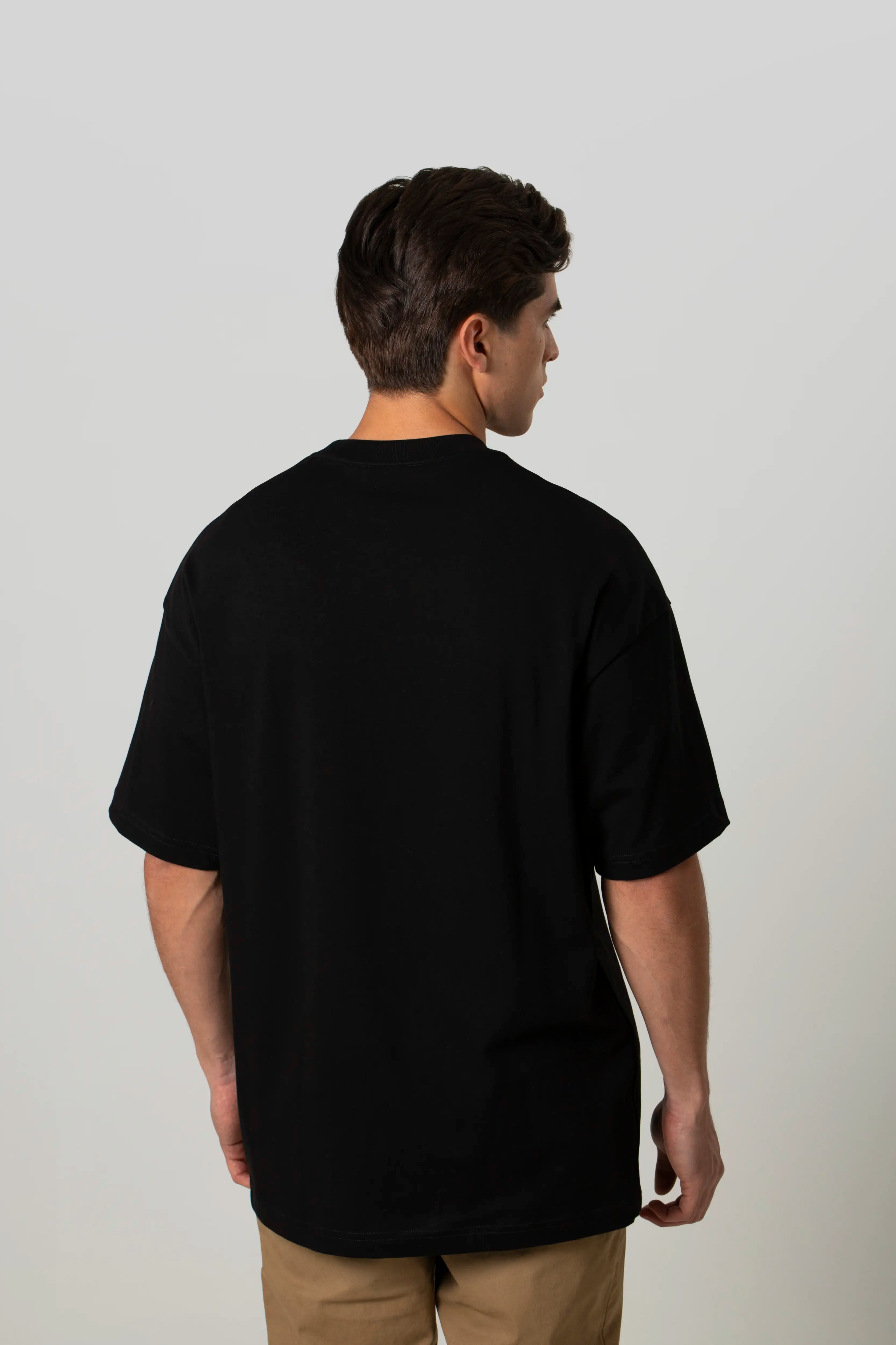 CAMISETA MANGA CORTA COLOR NEGRO
