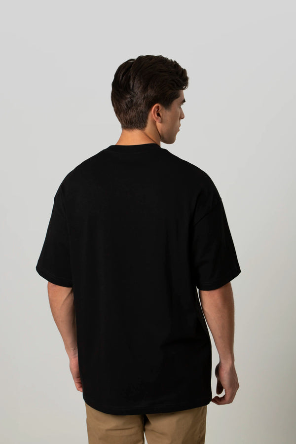 CAMISETA MANGA CORTA COLOR NEGRO