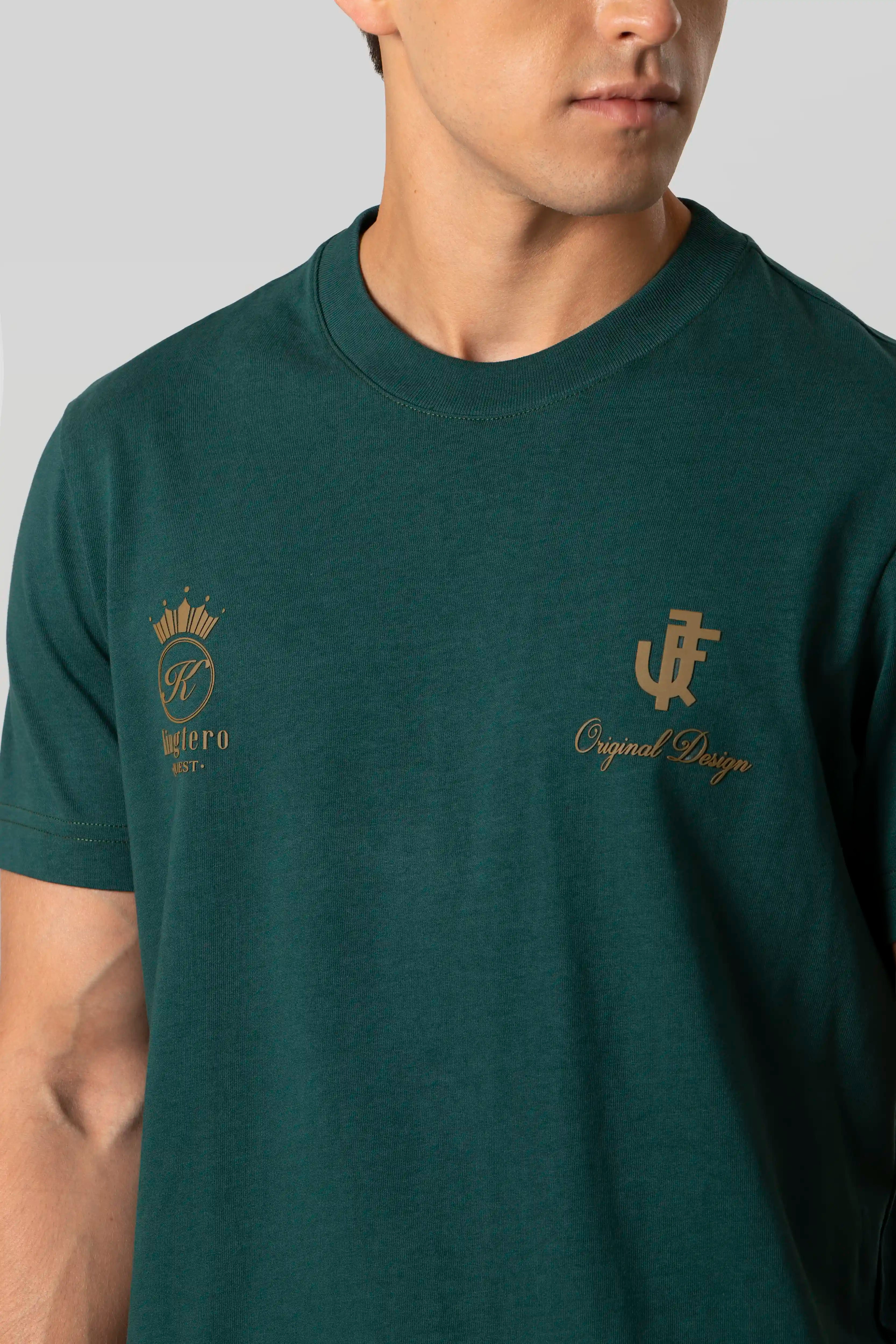 CAMISETA MANGA CORTA COLOR VERDE TORMENTA