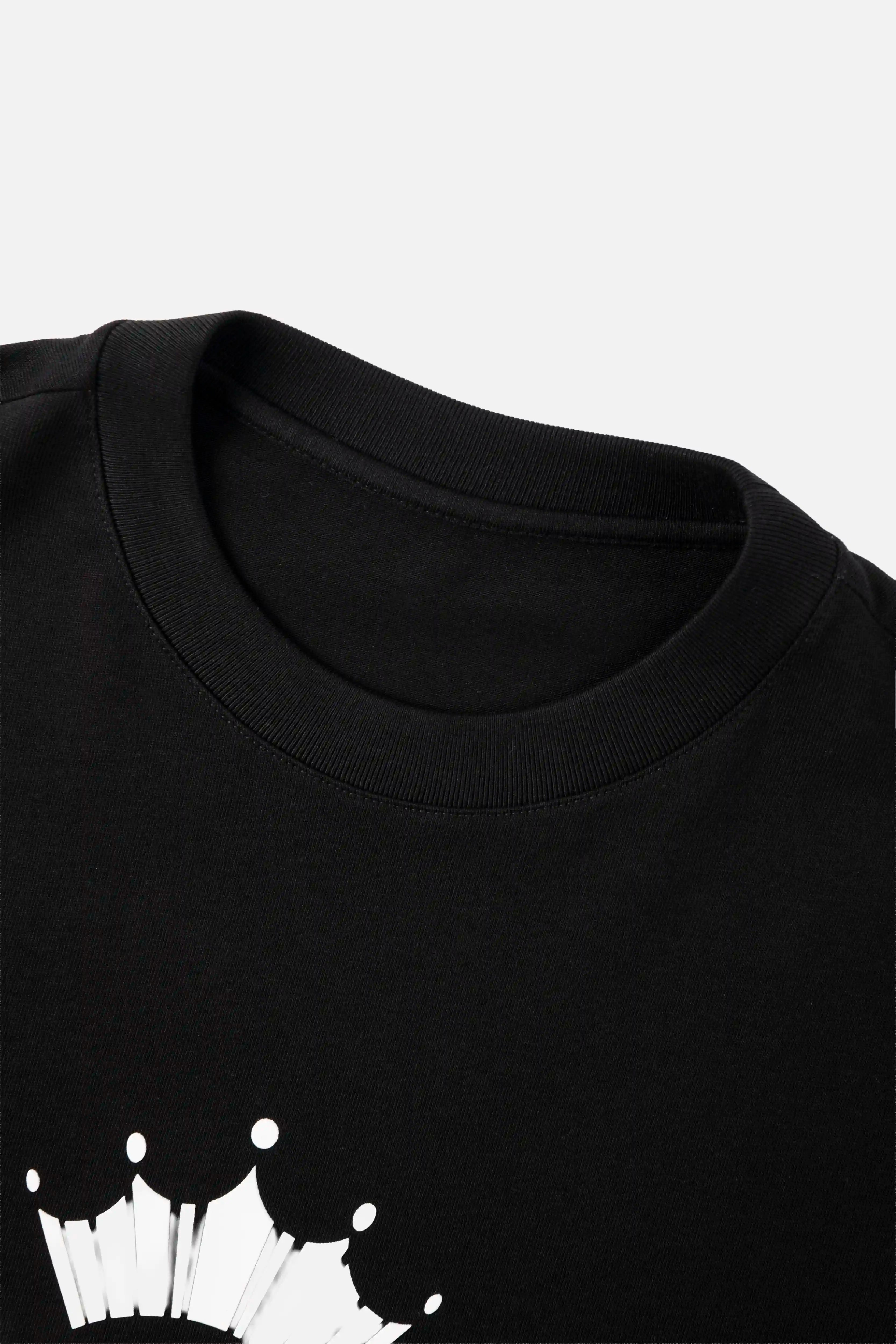 CAMISETA MANGA CORTA COLOR NEGRO