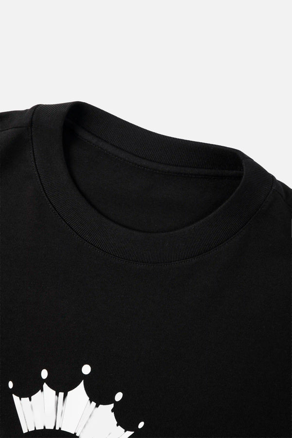 CAMISETA MANGA CORTA COLOR NEGRO