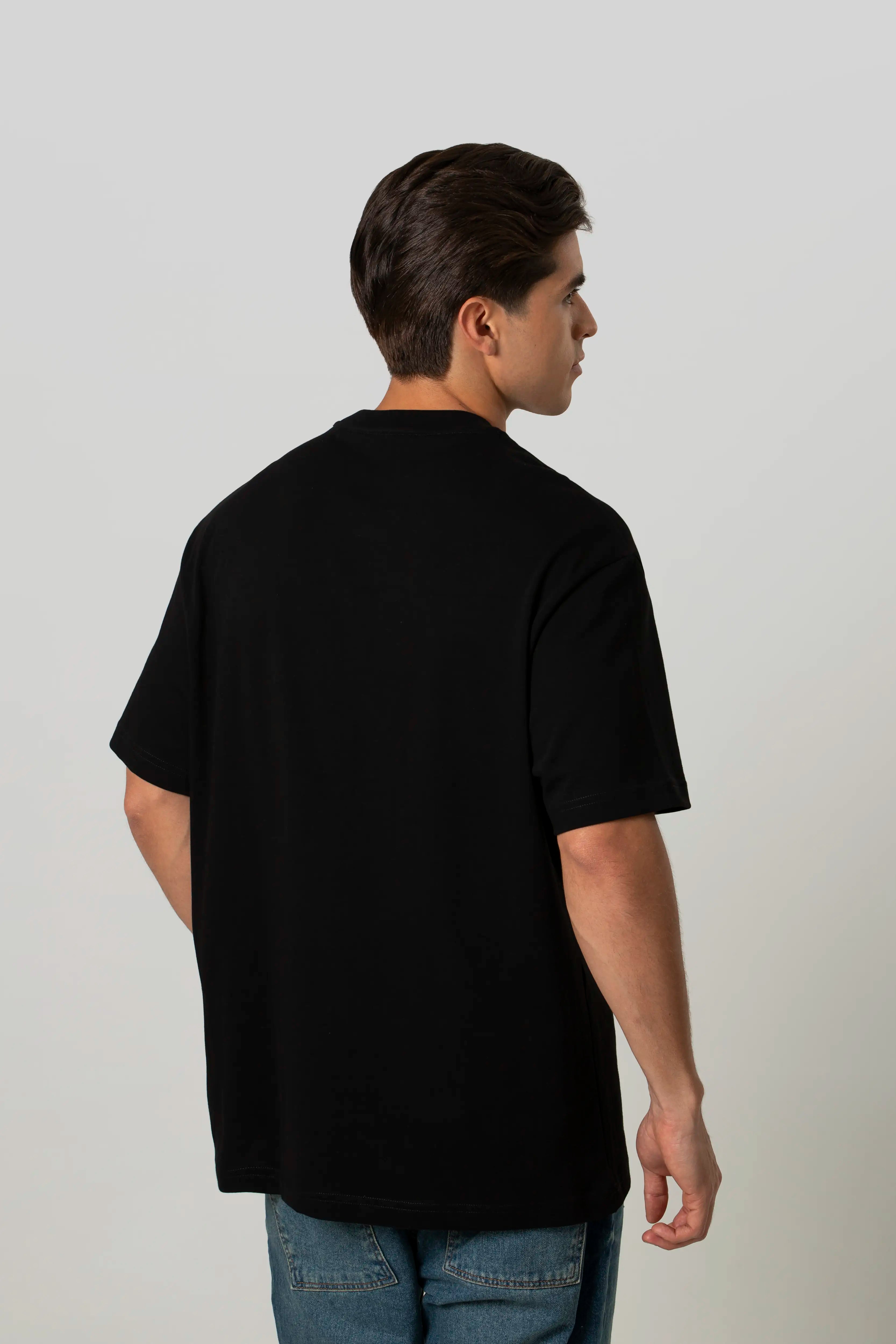 CAMISETA MANGA CORTA COLOR NEGRO