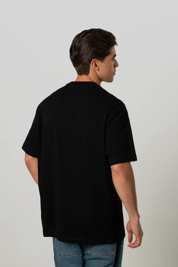 CAMISETA MANGA CORTA COLOR NEGRO