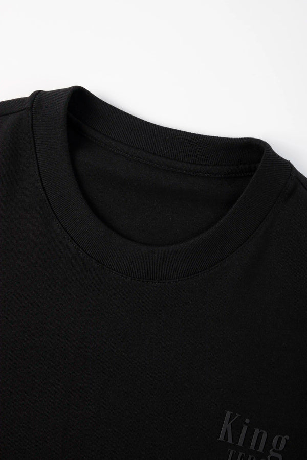 CAMISETA MANGA CORTA COLOR NEGRO