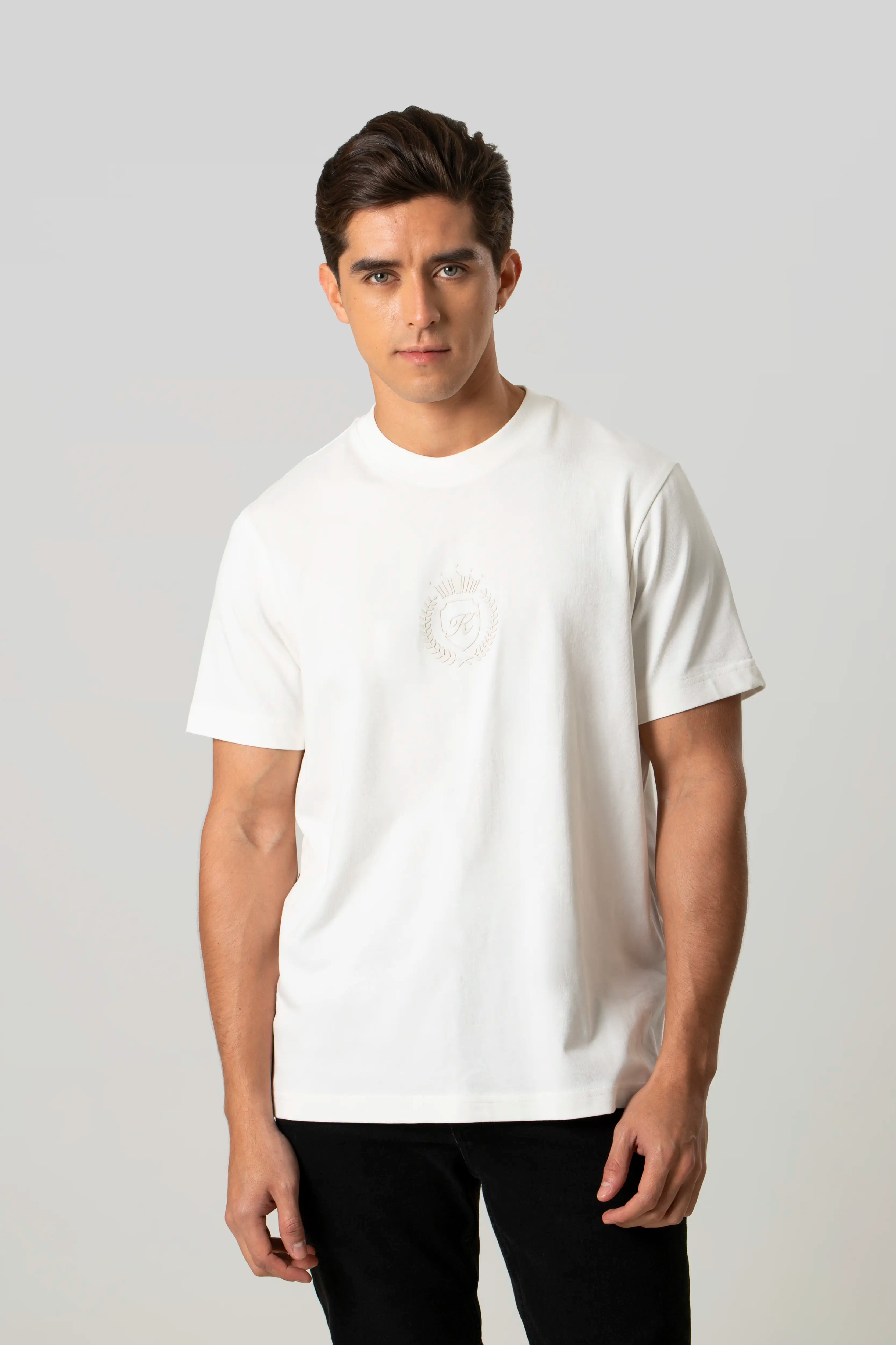 CAMISETA MANGA CORTA COLOR IVORY