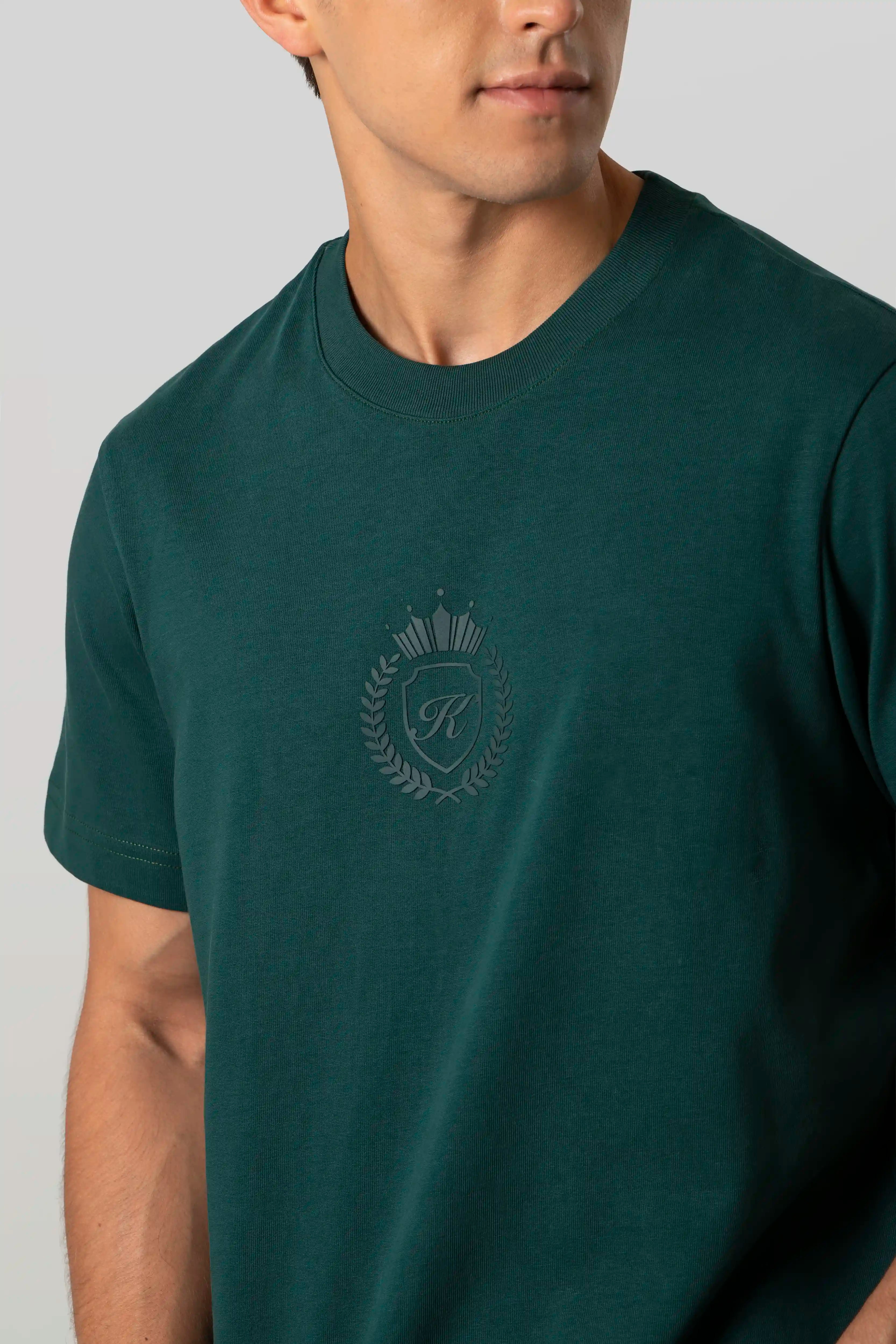 CAMISETA MANGA CORTA COLOR VERDE TORMENTA