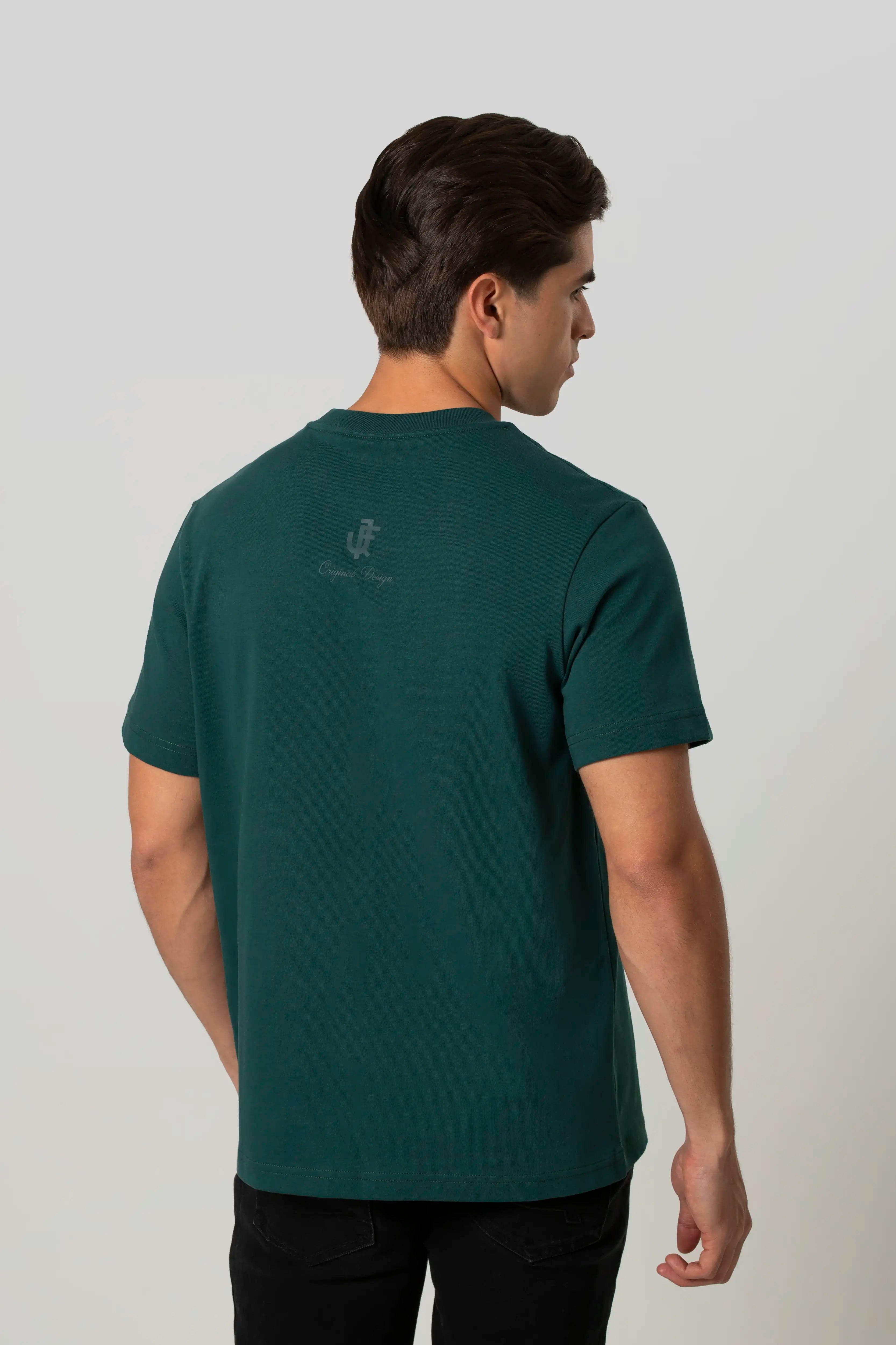 CAMISETA MANGA CORTA COLOR VERDE TORMENTA