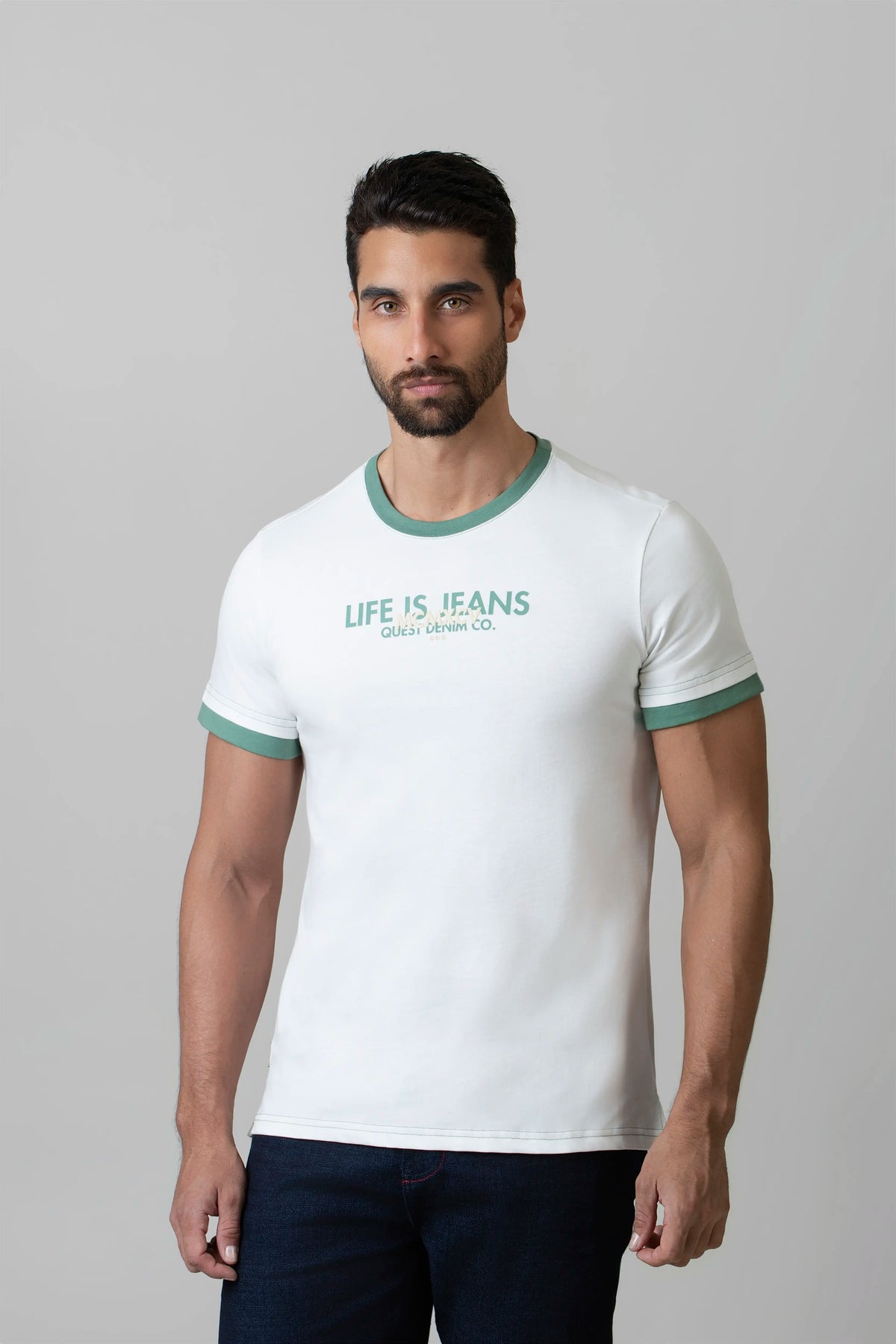 CAMISETA MANGA CORTA COLOR IVORY