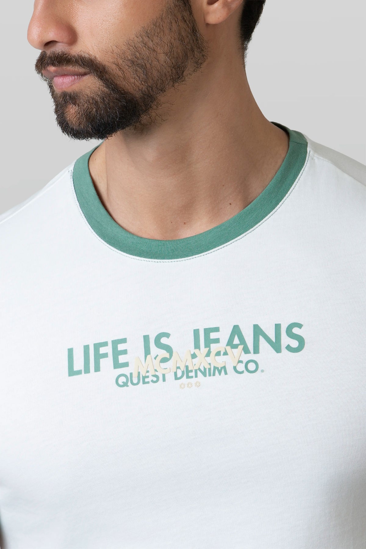 CAMISETA MANGA CORTA COLOR IVORY