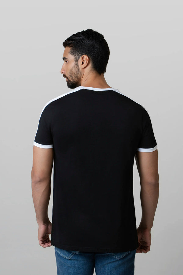 CAMISETA MANGA CORTA COLOR NEGRO