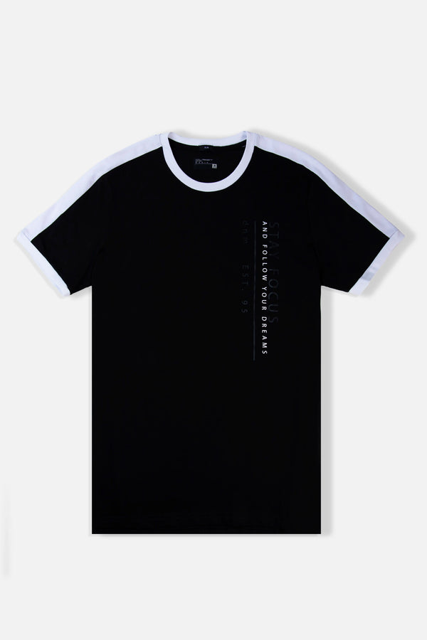 CAMISETA MANGA CORTA COLOR NEGRO