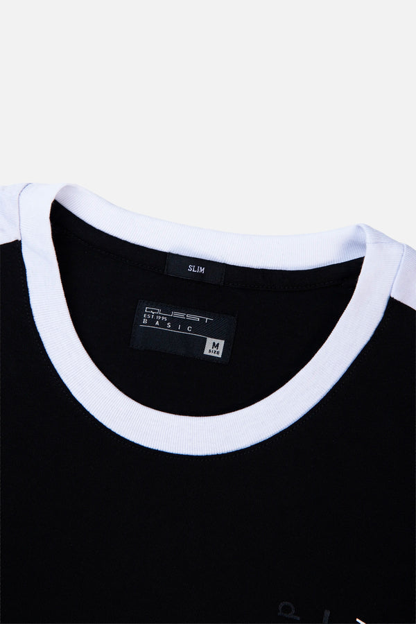 CAMISETA MANGA CORTA COLOR NEGRO