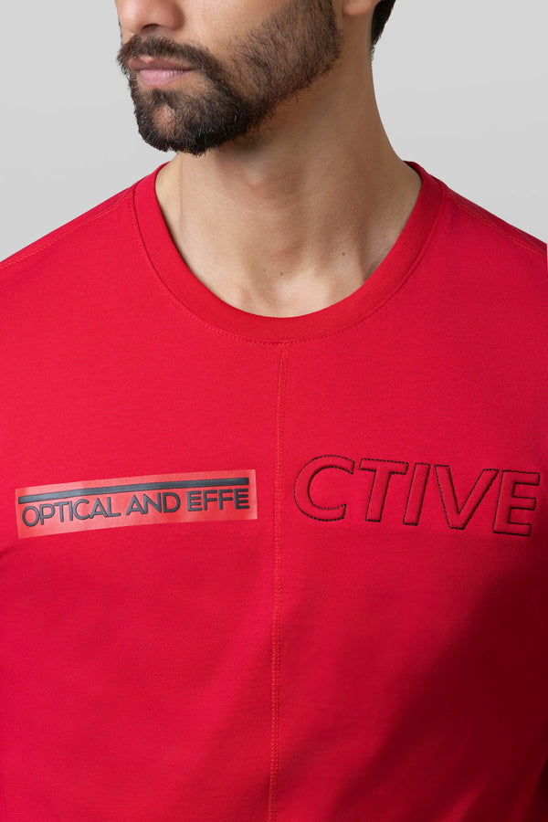CAMISETA MANGA CORTA COLOR ROJO