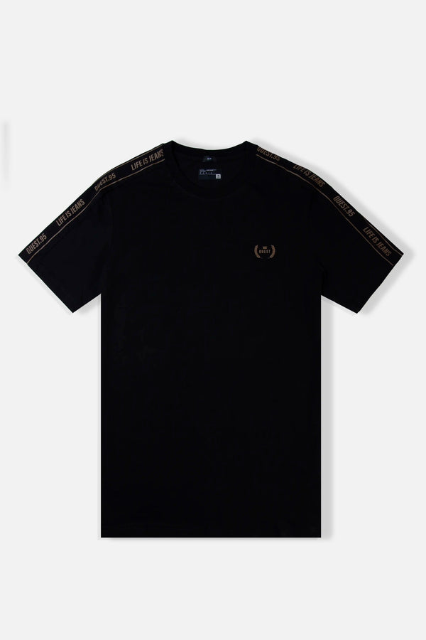 CAMISETA MANGA CORTA COLOR NEGRO