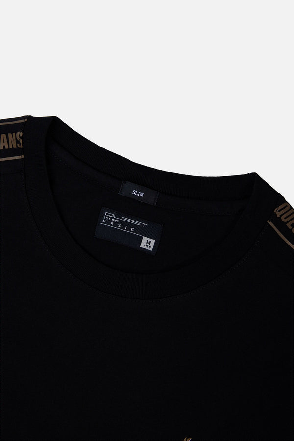 CAMISETA MANGA CORTA COLOR NEGRO
