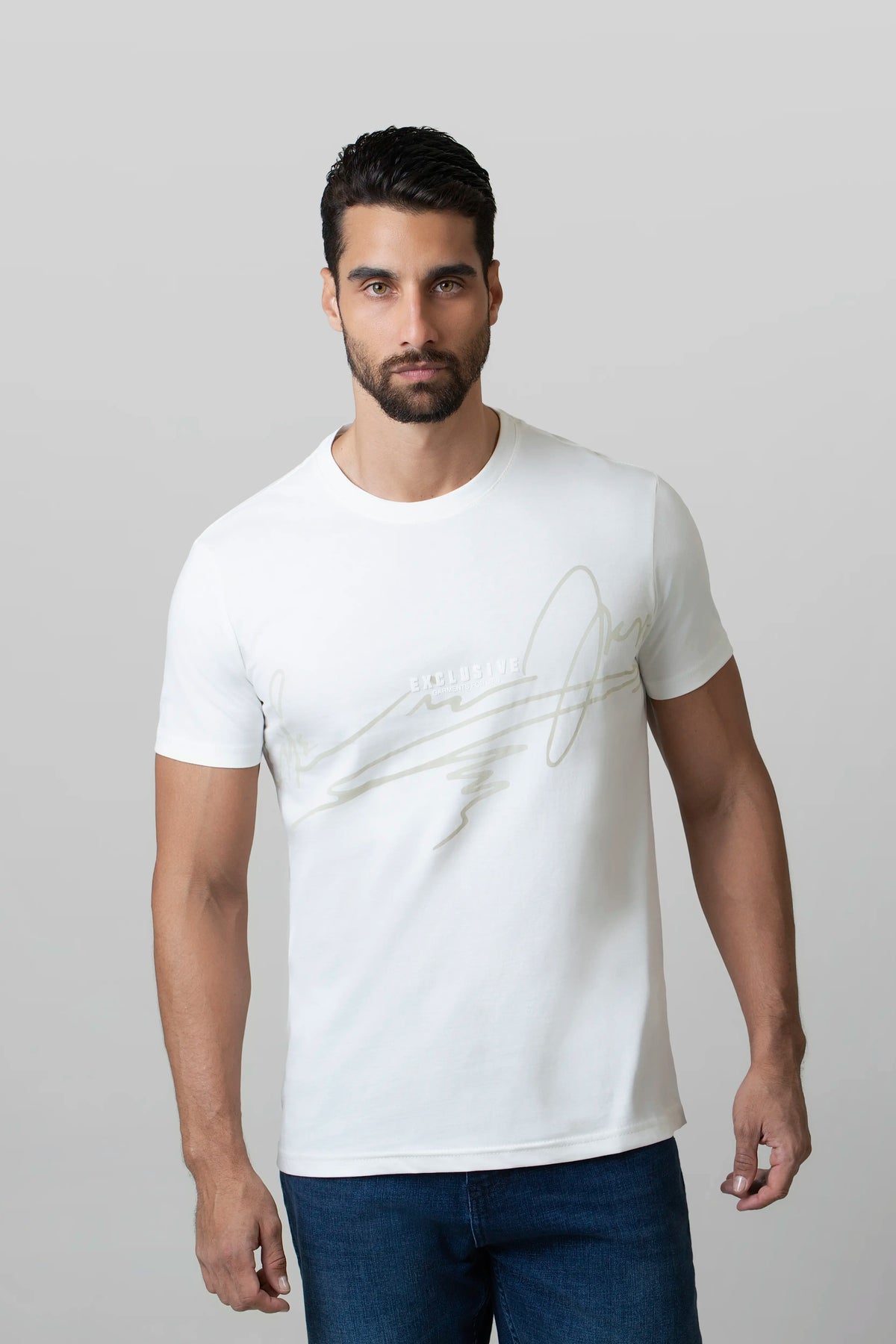 CAMISETA MANGA CORTA COLOR IVORY
