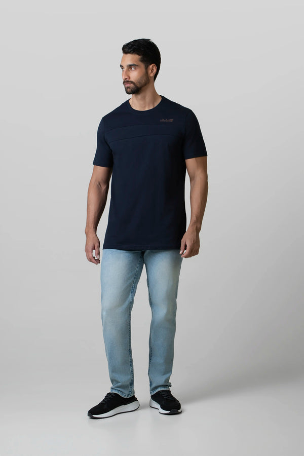CAMISETA MANGA CORTA COLOR AZUL OSCURO
