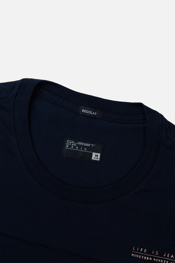 CAMISETA MANGA CORTA COLOR AZUL OSCURO