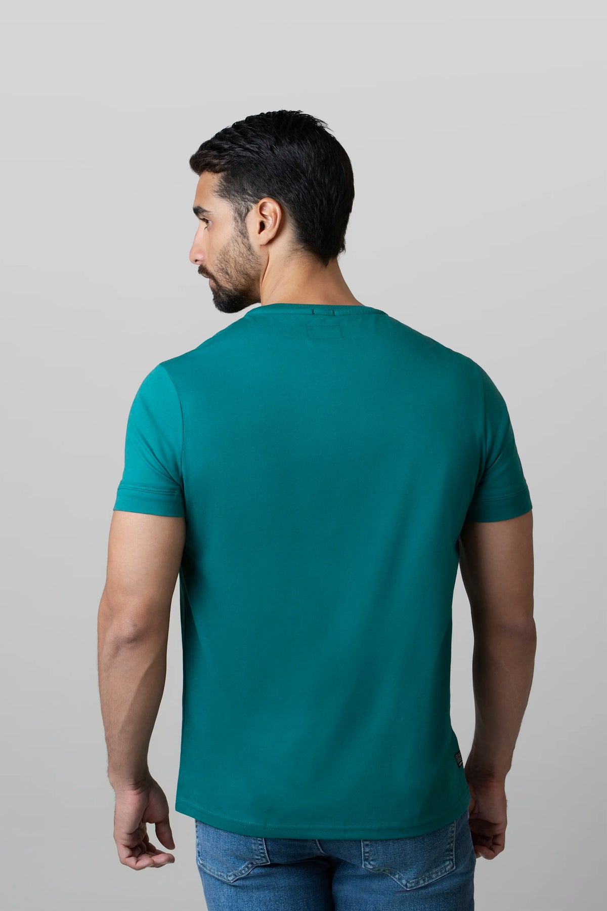 CAMISETA MANGA CORTA COLOR VERDE TORMENTA