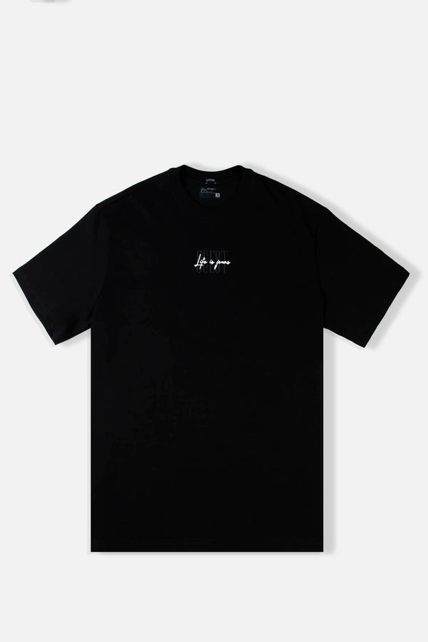 CAMISETA MANGA CORTA COLOR NEGRO