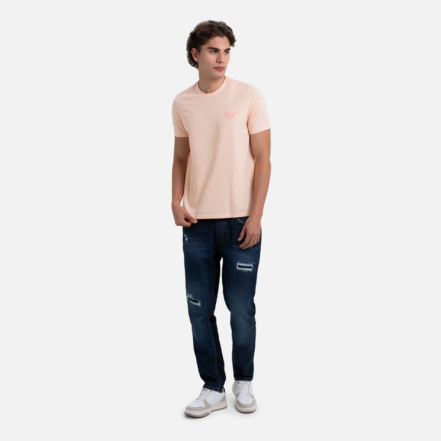CAMISETA PREMIUM MANGA CORTA COLOR PEACH PARFAIT
