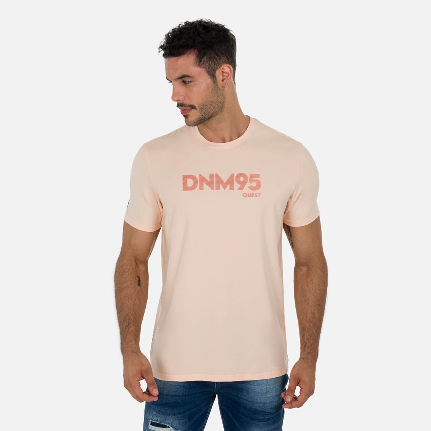CAMISETA PREMIUM MANGA CORTA COLOR PEACH PARFAIT