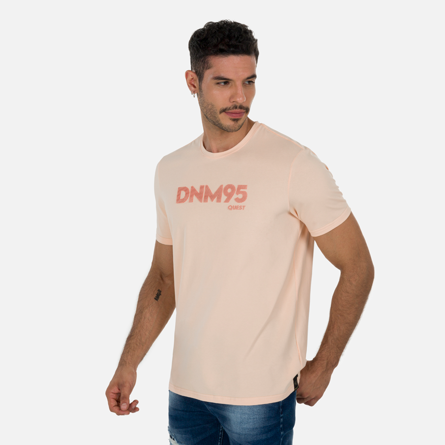 CAMISETA PREMIUM MANGA CORTA COLOR PEACH PARFAIT