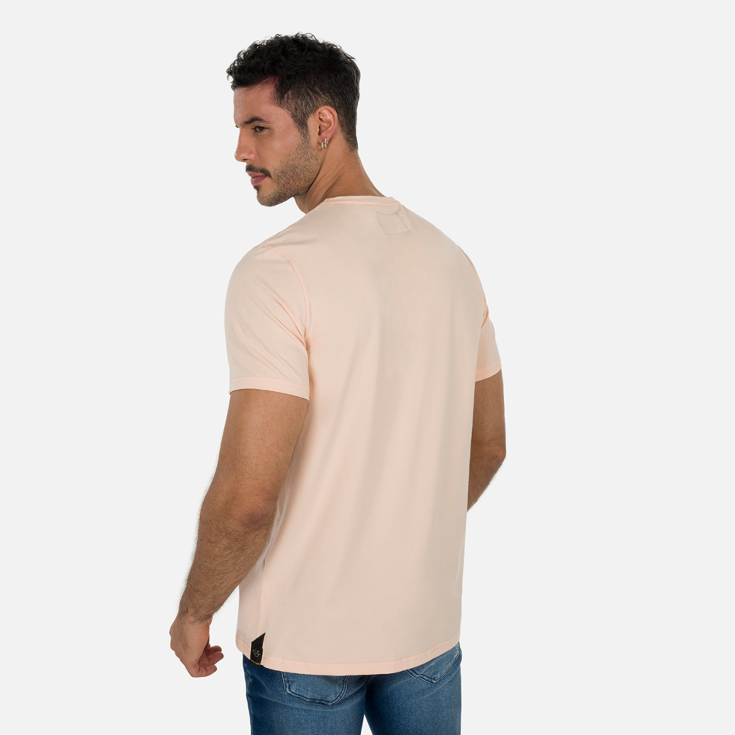 CAMISETA PREMIUM MANGA CORTA COLOR PEACH PARFAIT