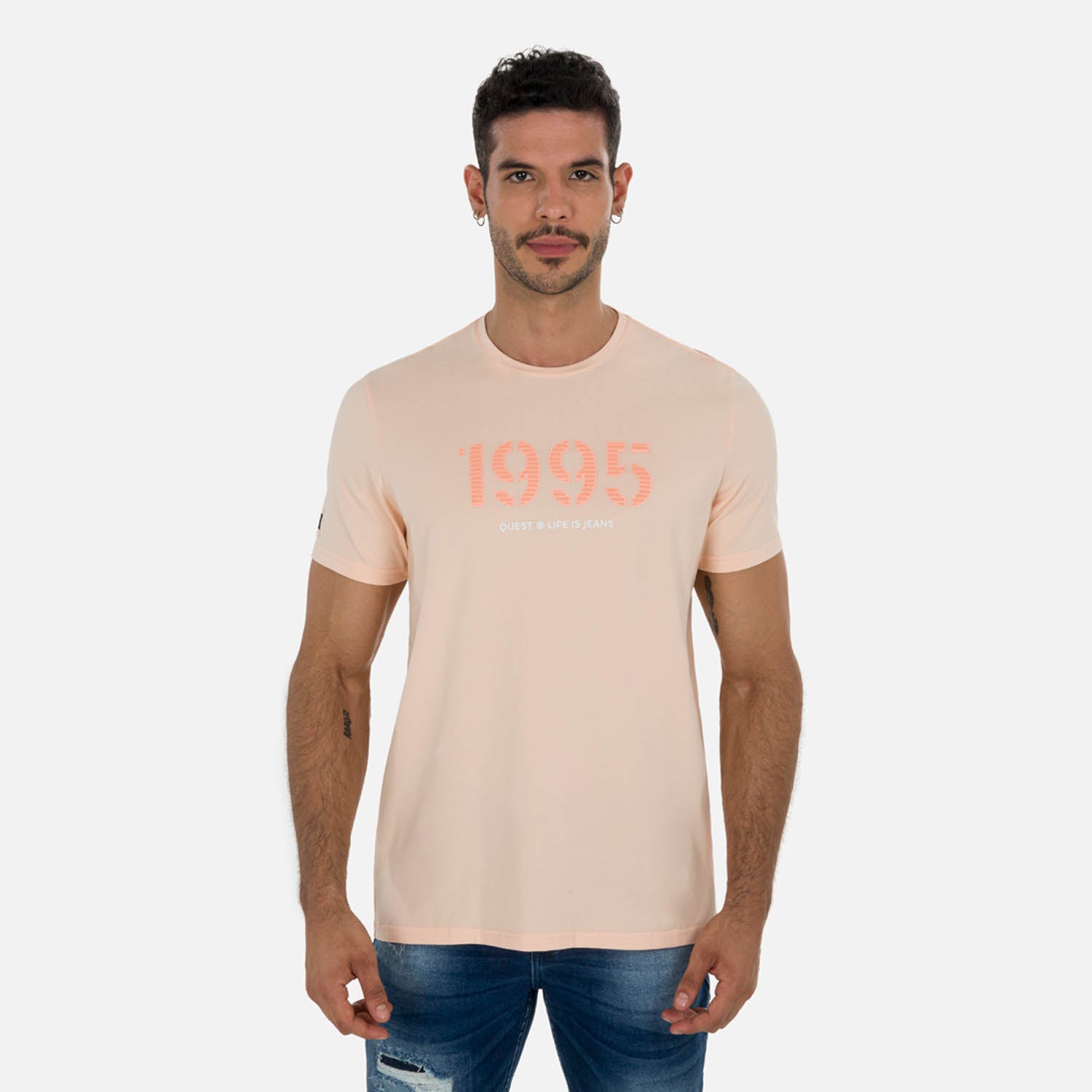 CAMISETA PREMIUM MANGA CORTA COLOR PEACH PARFAIT
