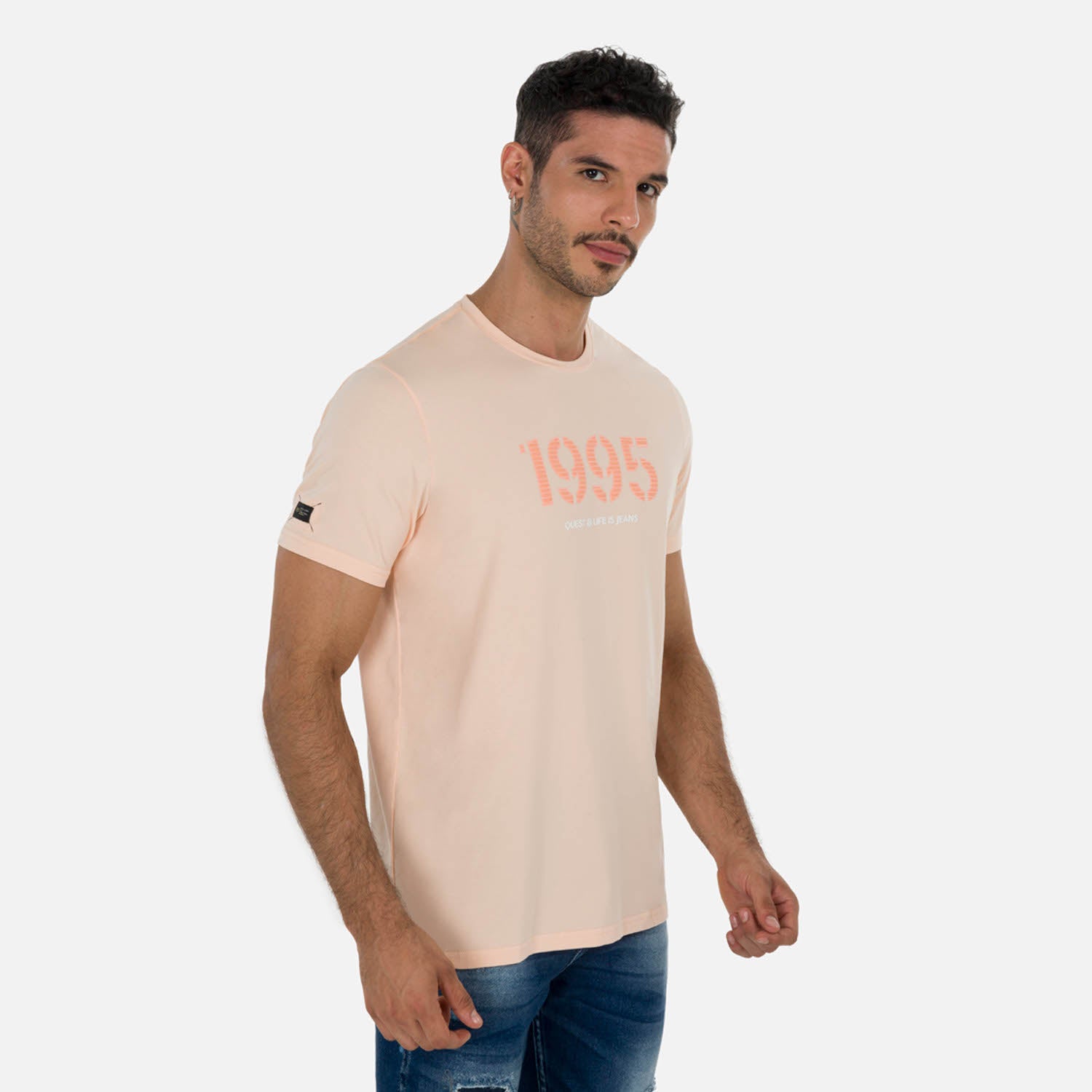 CAMISETA PREMIUM MANGA CORTA COLOR PEACH PARFAIT