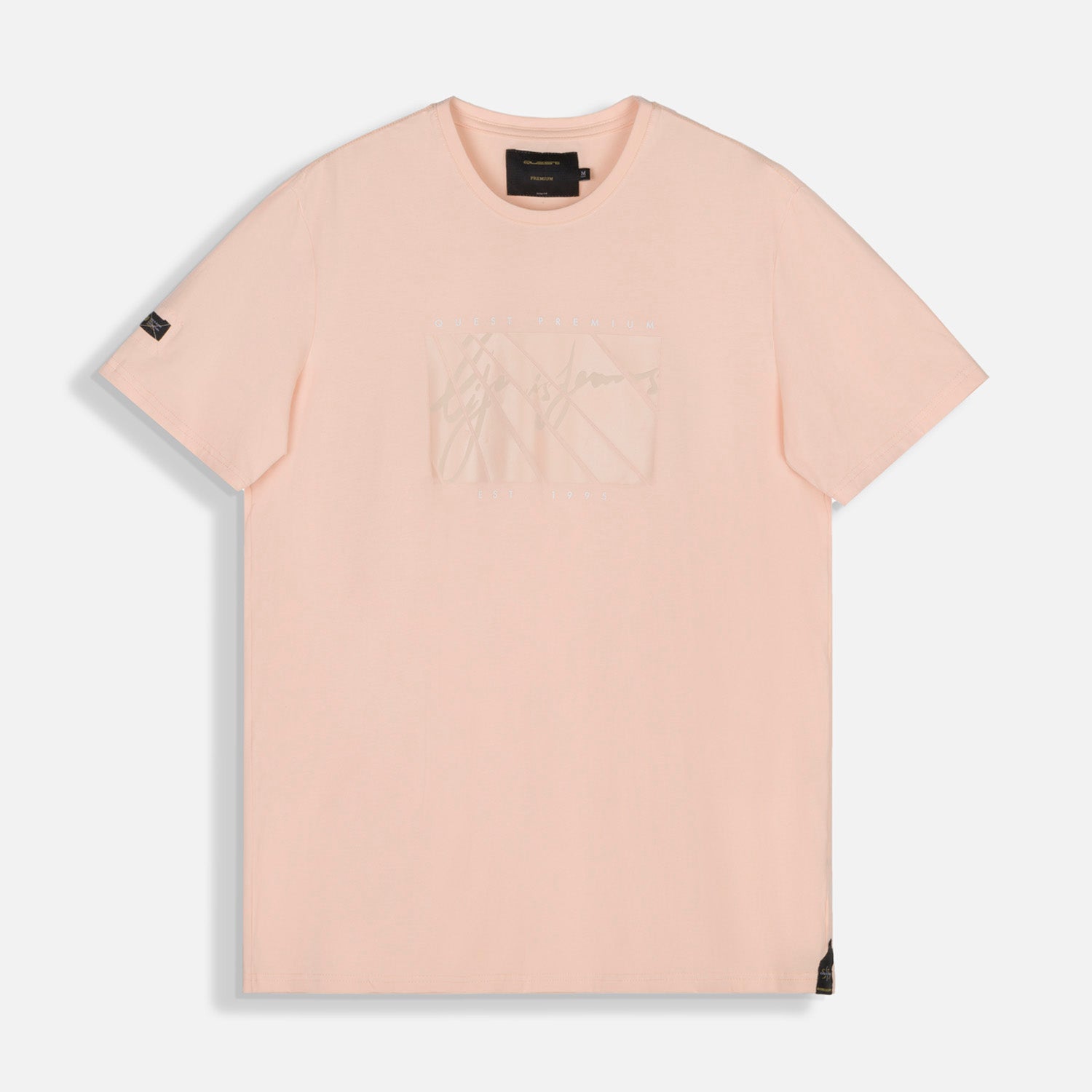 CAMISETA PREMIUM MANGA CORTA COLOR PEACH PARFAIT