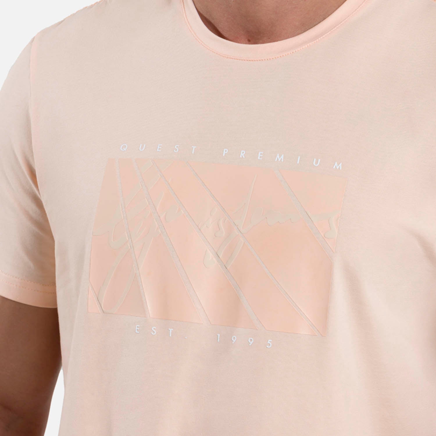CAMISETA PREMIUM MANGA CORTA COLOR PEACH PARFAIT