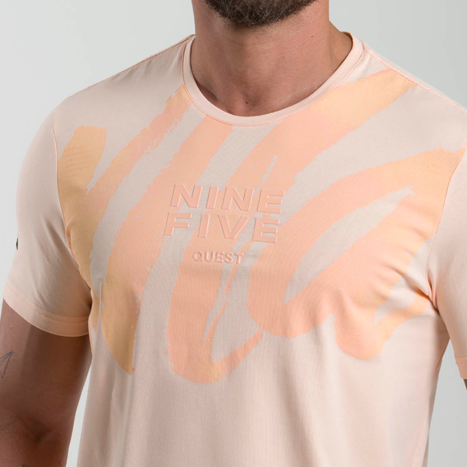 CAMISETA PREMIUM MANGA CORTA COLOR PEACH PARFAIT