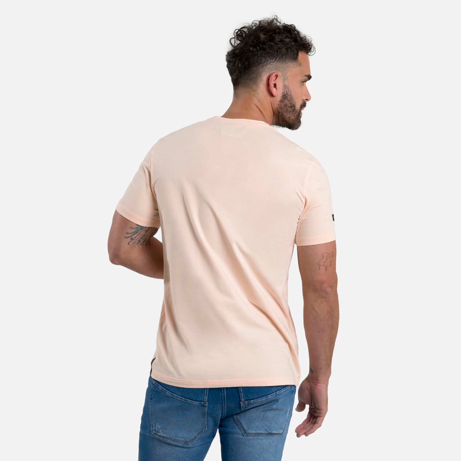 CAMISETA PREMIUM MANGA CORTA COLOR PEACH PARFAIT