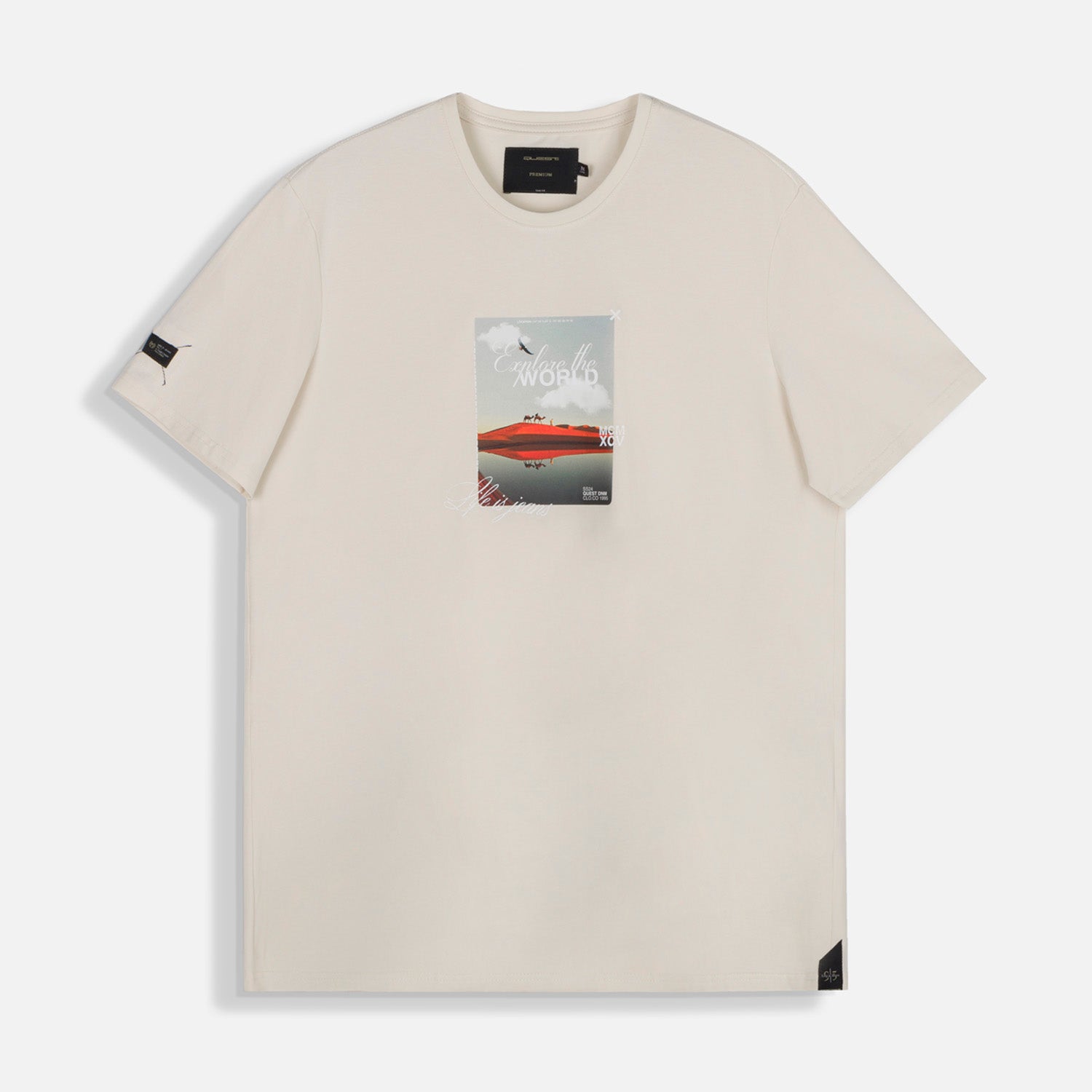 CAMISETA PREMIUM MANGA CORTA COLOR WHITECAP GRAY