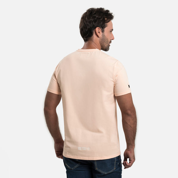CAMISETA PREMIUM MANGA CORTA COLOR PEACH PARFAIT